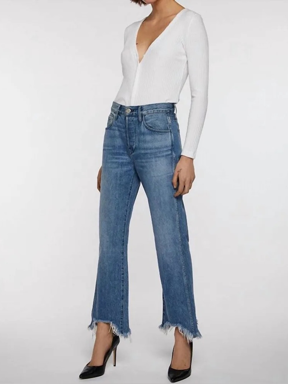 3x1 NWT Austin Cropped Isla Jeans Size 27 Medium Wash Premium Designer Denim